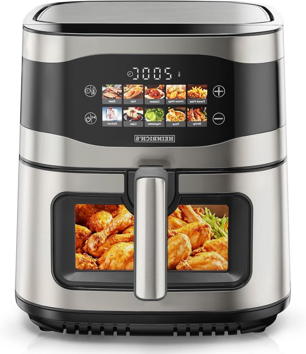 Heteluchtfriteuse - Airfryer XXL - Gezond Koken - 10 Programma's - 9 Liter - Zwart