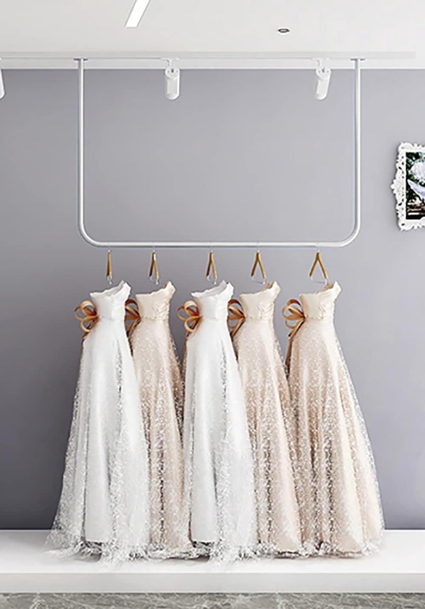 Kledingrek Plafond - Winkelhanger Wandrek - Kleding Presenteren - Metaal Ronde Buis - Tot