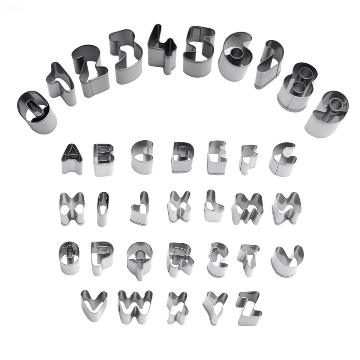 aladdien - Uitsteekvormen - Letters en cijfers - Creatief bakken - Zilver - Bakaccessoires - Ideaal voor taarten en koekjes - Geschikt voor gezinnen...
