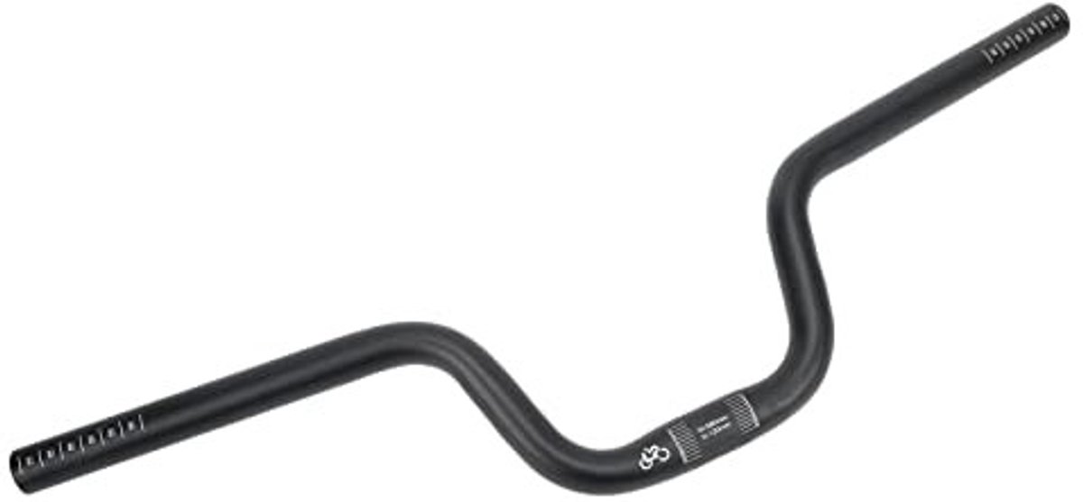 aladdien - Fietsstuur - Aluminium Stuur - Hoogteverhoging 120mm - Zwart - Geschikt voor Gravelfiets - Trailfiets - BMX