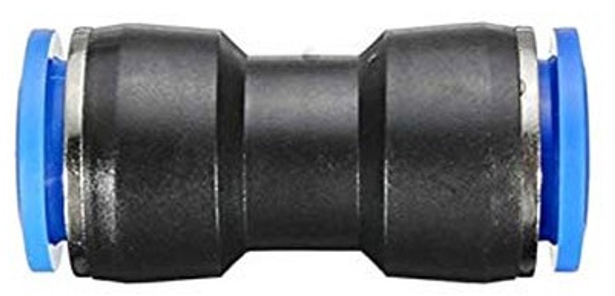 aladdien - Air Tube Fitting - Pneumatische Fittings - Eenvoudige aansluiting - Blauw en zwart - Quick Release Connector - Geschikt voor diverse buiz...