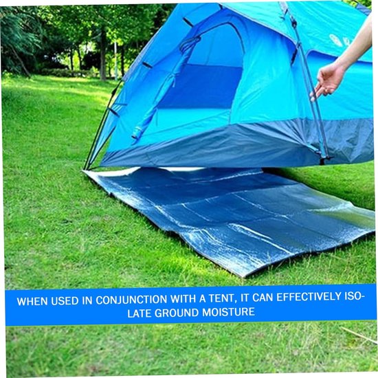 Campingmat - Slaapmat Vloermat - Buitenactiviteiten Comfort - Dubbelzijdig Waterdicht - 150 x 200 cm - Zilver — afbeelding 5