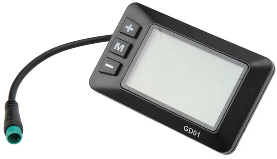 Display voor elektrische fiets, 36V/48V, LCD GD01-display, waterdichte 5-pins connector, geschikt voor sturen met een diameter van 22,2 mm. van Merkloos — afbeelding 4