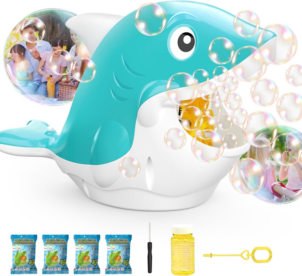 Automatische Bellenblaasmachine Blauw