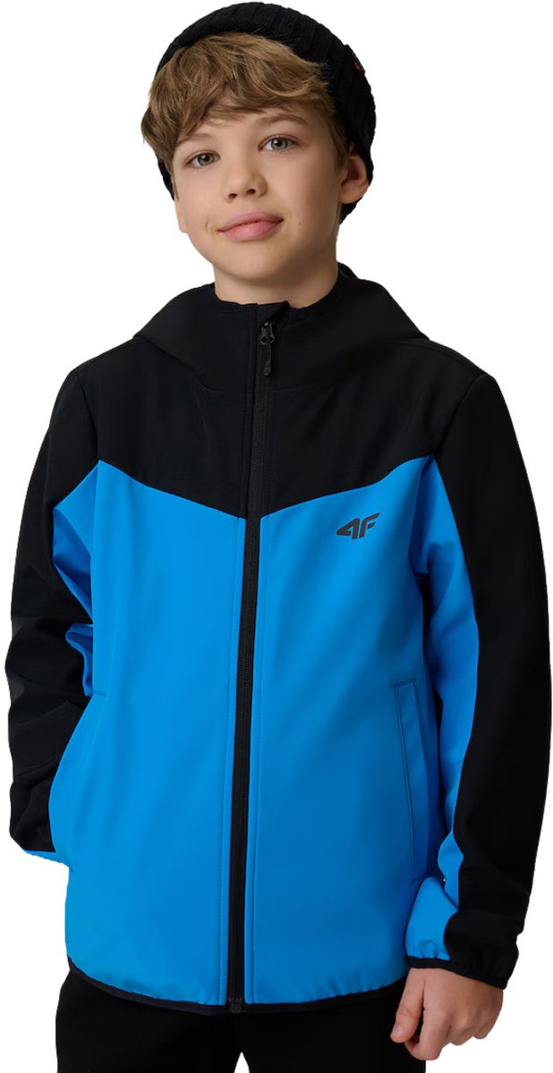 4F Jas voor jongens softshell 158cm Blauw