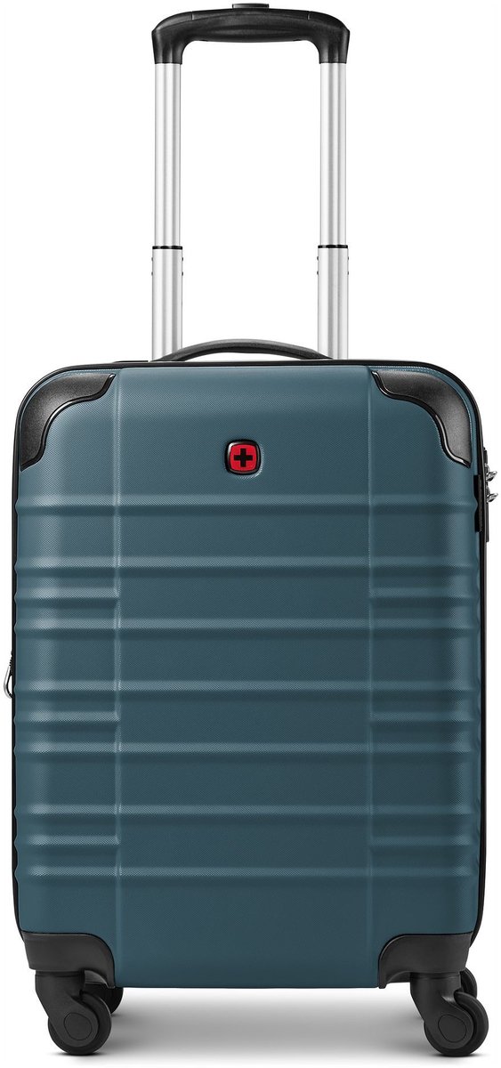 Wenger Amplar Evo 4 wielen Cabinewagen S 53 cm met uitbreidingsplooi - Harde bagage - Combinatieslot - petrol