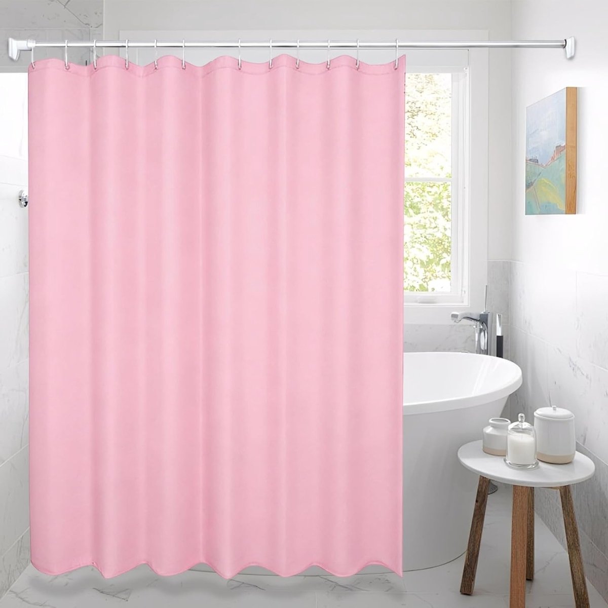 Anti-schimmel Douchescherm, 180x200cm Waterdichte Badkamer Gordijn, Wasbaar en Sneldrogend