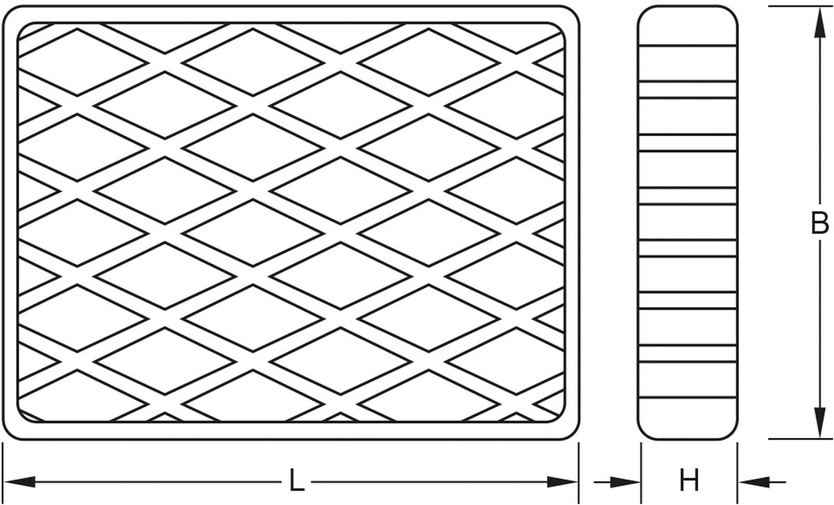 KS TOOLS Gummiauflage 02 für Hebebühnen 160 x 120 x 30 mm - 160.0477
