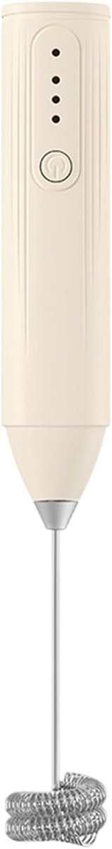 Handmatige Koffiemixer - Elektrische Garde - Dranken Bereiden - 3 Snelheden Instelbaar - 22 cm Lengte - Beige