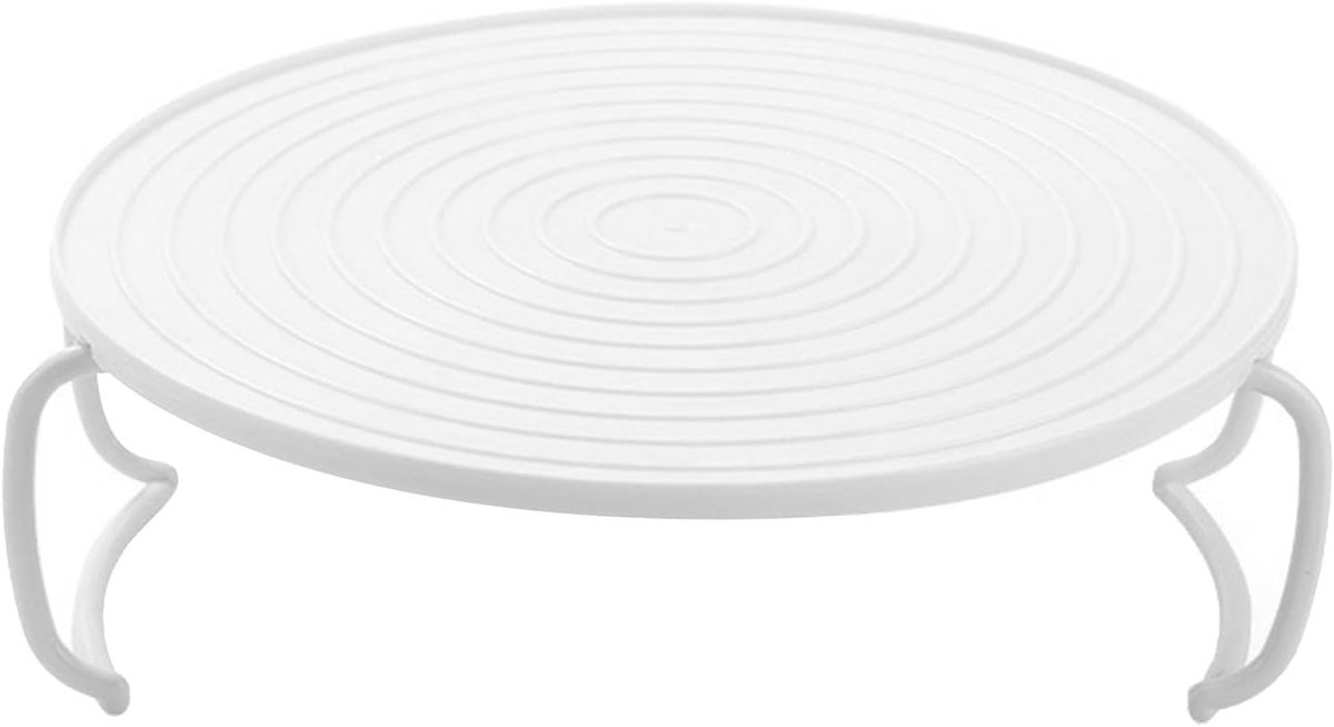 Magnetron Stoomrek - Ronde Tray - Effectief Verwarmen - Dubbele Laag - 24x24x3 cm - Wit