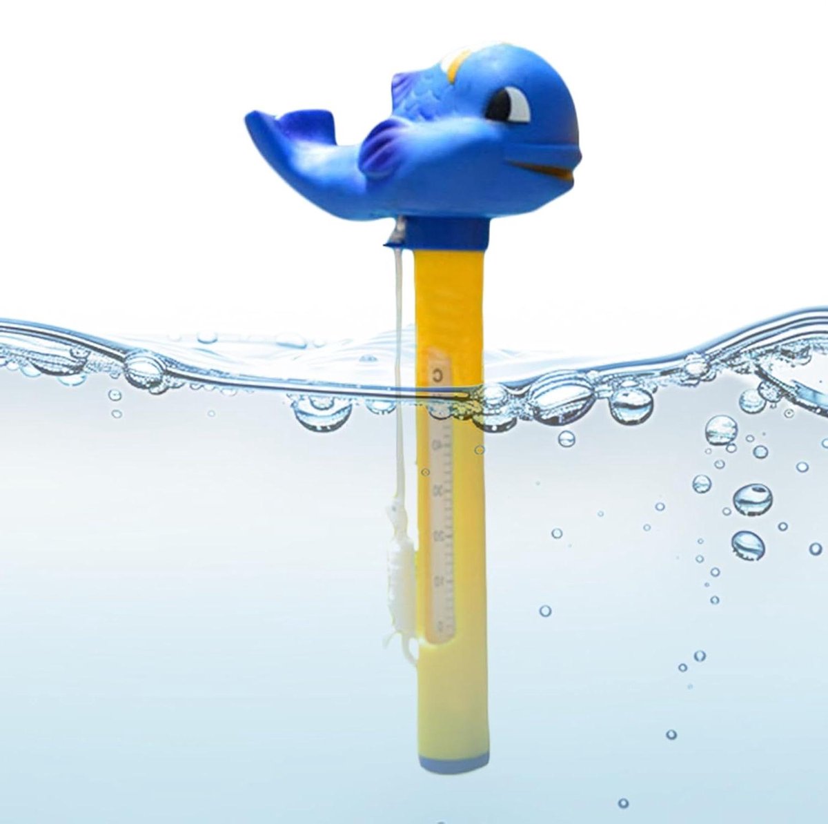 Zwembad Thermometer - Watertemperatuur Meter - Water Temperatuur - Drijvend en Snel - 10 Centimeter - Blauwe Walvis