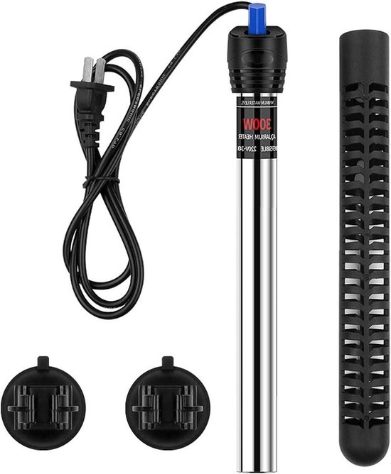 Aquarium Verwarmingselement - Vis Tank Heater - Water Temperatuur Regelen - Explosiebestendig Roestvrij Staal - 300 Watt - Zilver