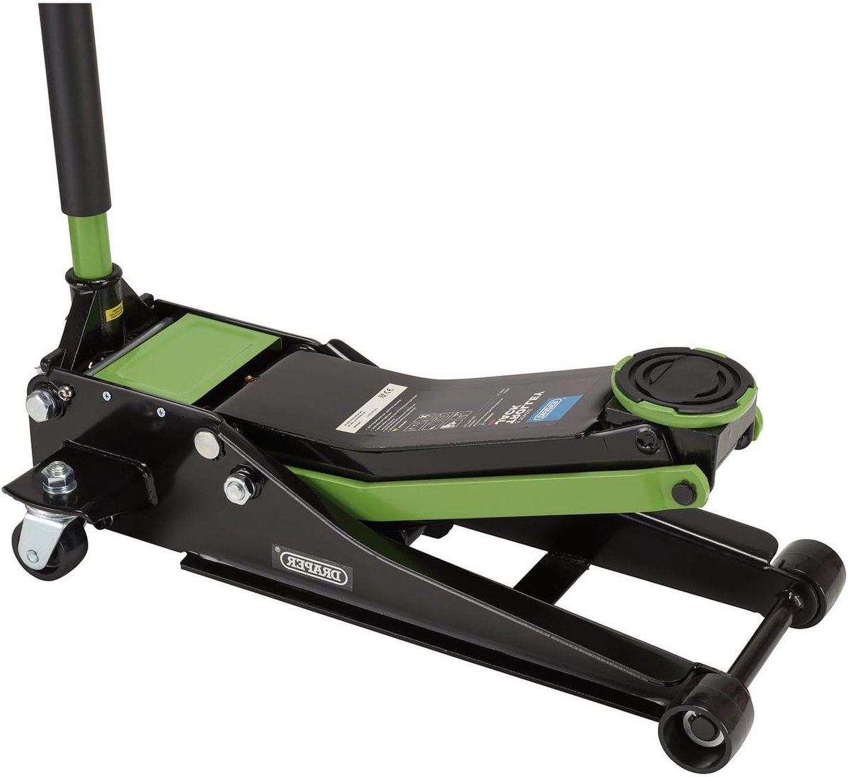 Trolley krik - Autokrik - Voertuigonderhoud - Laag profiel ontwerp - 3 ton capaciteit - Groen