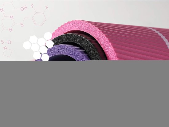 Yogamat - Oefenmat Fitnessmat - Thuis Sporten - Antislip Textuur - 185x80 cm - Rood van Yogamat — afbeelding 5