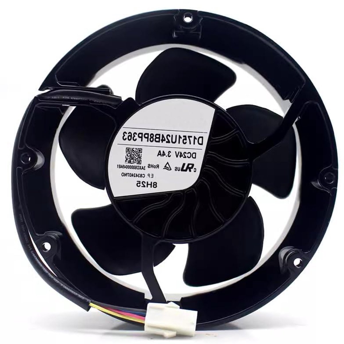 Ventilator - Koeler - Efficiënte Warmteafvoer - Krachtige 3.4A Motor - 172x172x51mm - Zwart