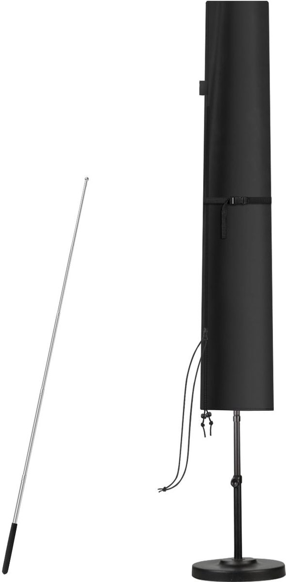 ONF3 - Hoes voor zweefparasol - Beschermhoes - Waterbestendig - Geel - Outdoor afdekhoes - Voor parasol tot 200 cm - Inclusief telescoopstang