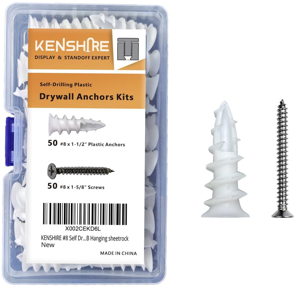 SPHProducts - Zelfborende gipsplaatankers - Heavy Duty - 50 stuks - Schroeven kit voor muurbevestiging - Geschikt voor binnen- en buitengebruik - Idea