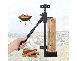 Wand Houtklover - Handmatige Splijter - Brandhout Maken - Hefboom Mechanisme - 3.5 Kilogram - Zwart
