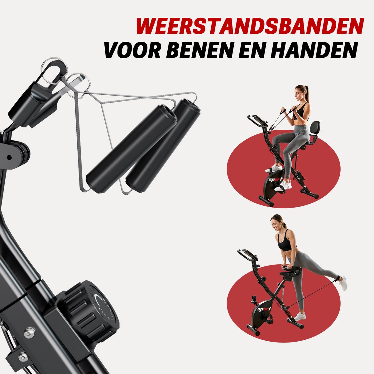 YEE GOO Hometrainer Fiets - 16 Niveaus Magnetische Weerstand - afbeelding 2