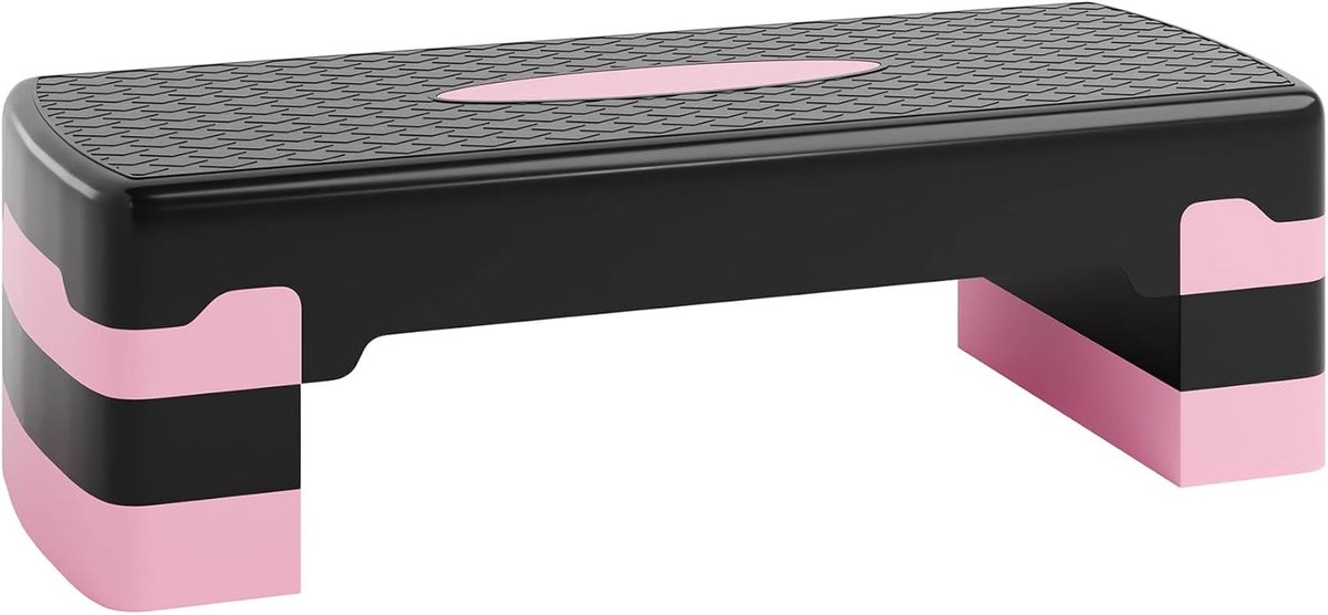 Aerobic Stepboard - Fitness Platform - Thuis Trainen - 3 Niveaus Verstelbaar - 68x28cm - Roze