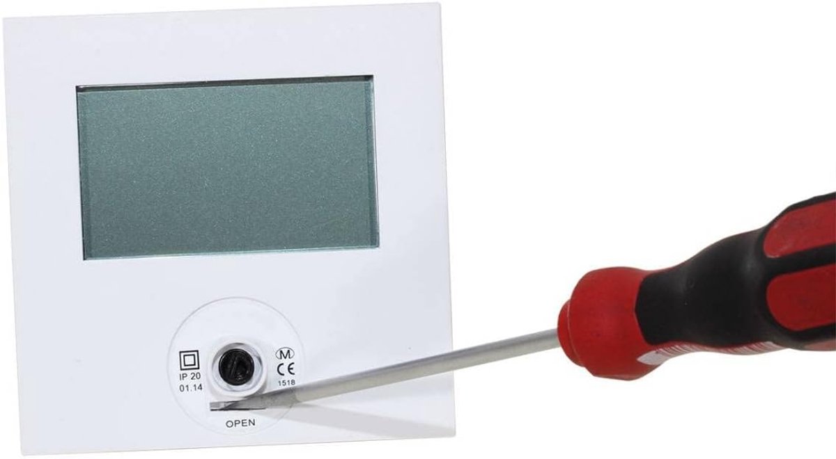 Slimme Thermostaat - Kamertemperatuur Regelaar - Comfort Verhoging - Directe Actuator Aansturing - 58 x 34 mm Display - Wit
