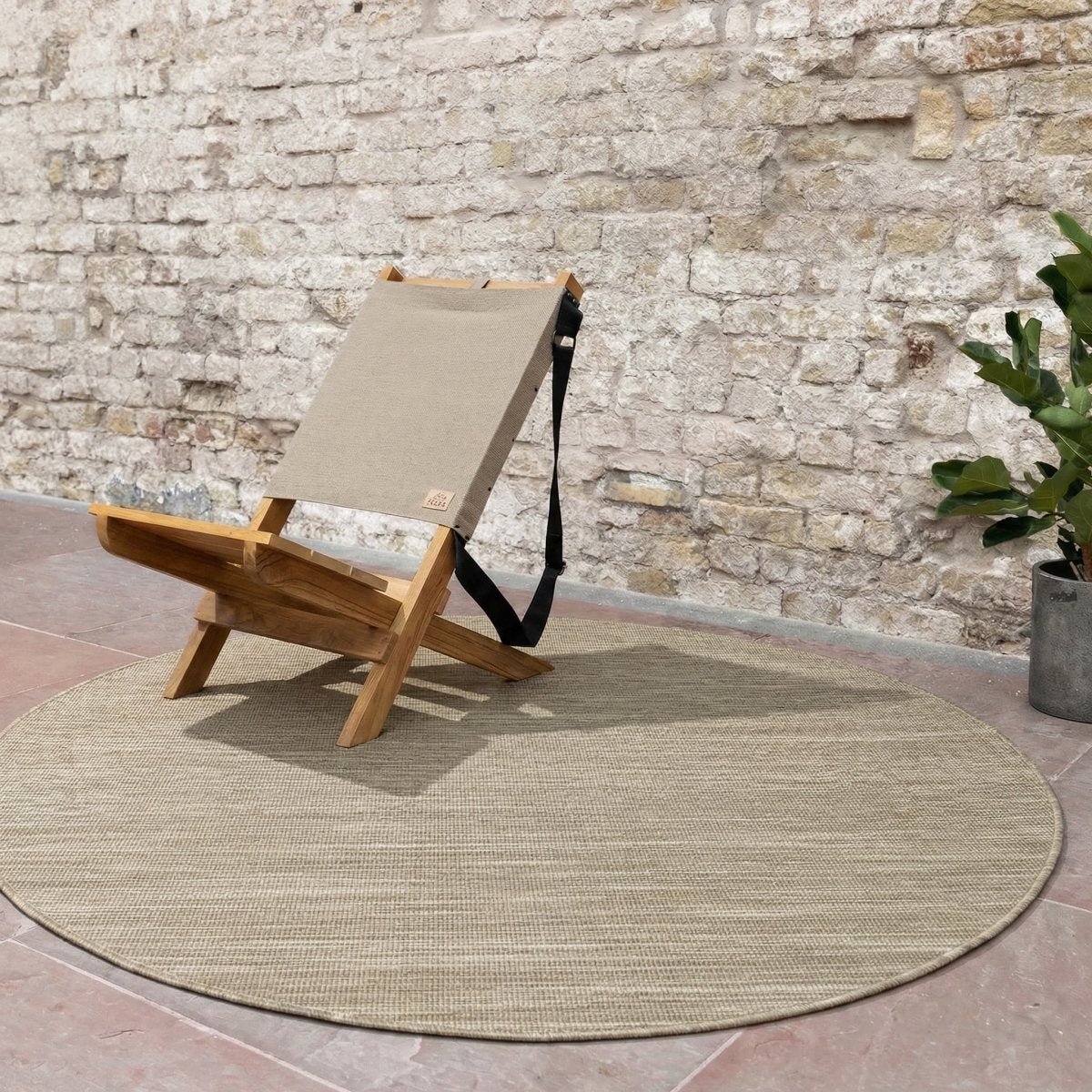 Rond buitenkleed Tone linnen - Interieur05 - Rond 200 Ø - (L)