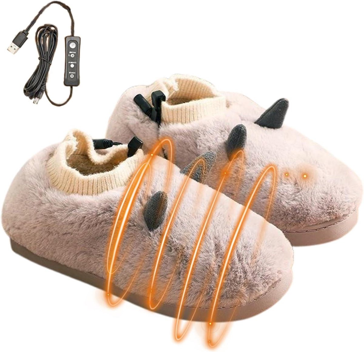 Oplaadbare Voetwarmer - Elektrische Pantoffels - Warmte en Comfort - Huidvriendelijk Pluche - Maat 40 - Paars