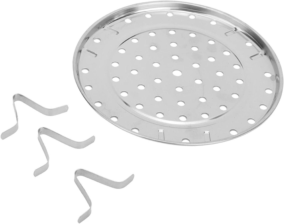 Roestvrijstalen stoomhouder - Stoommand - Koken en stomen - Verhoogde beugel - 24 CM - Zilver