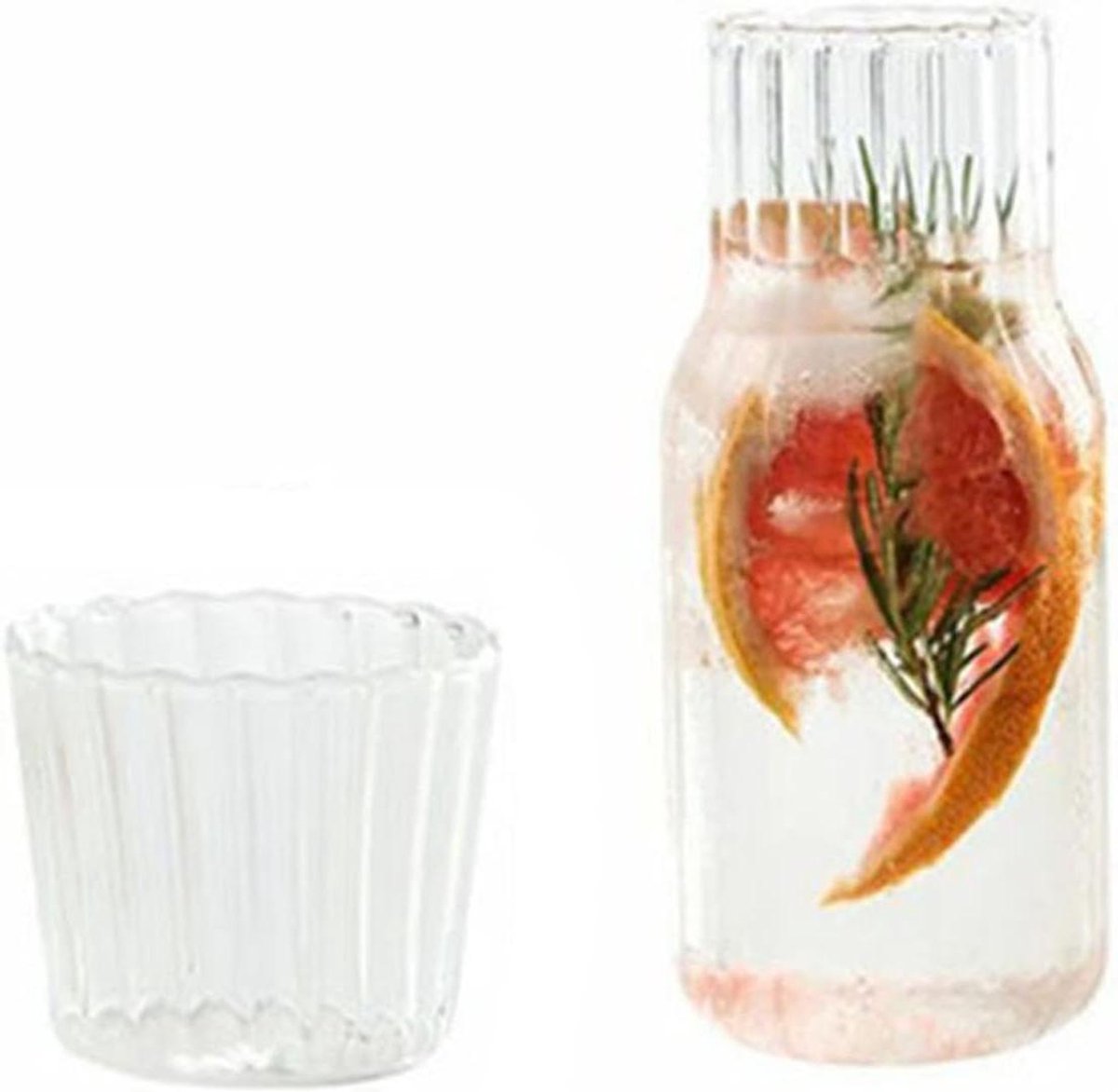 Waterkoker Set - Glazen Kan - Dranken Serveren - Omgekeerde Uitloop - 500 Milliliter - Transparant