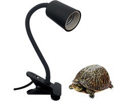Reptielen Verwarming - Warmtelamp Terrarium - Dierenwelzijn - Natuurlijk Zonlicht Simulatie - 360 Graden Draaibaar - Zwart