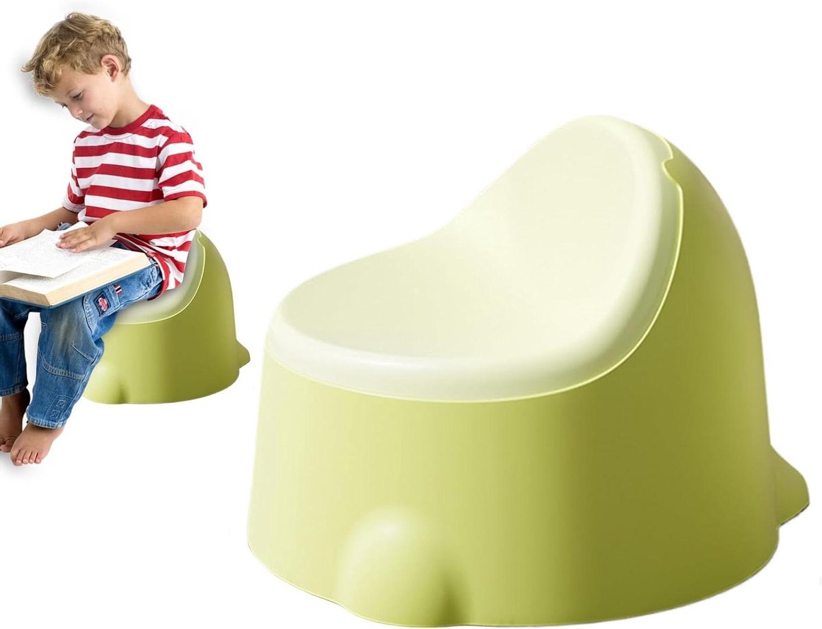 Kinderkruk - Opstapje - Veilig Zitten - Antislip Grip - 31 x 37 x 31 cm - Groen