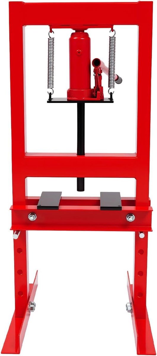 Hydraulische Pers - Werkplaatspers Framepers - Onderdelen Persen - 6 Ton Capaciteit - 125 mm Slag - Rood