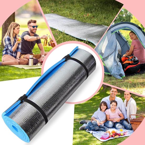 Trainingskussen - Fitnessmat - Outdoor activiteiten - Dubbelzijdig antislip - 180x50cm - Grijs — afbeelding 4
