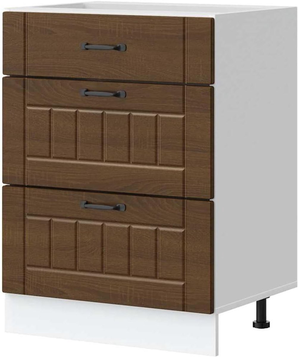 Keukenonderkast - Basis kast - Keuken Organiseren - Verstelbare poten - 60 x 46 cm - Bruin