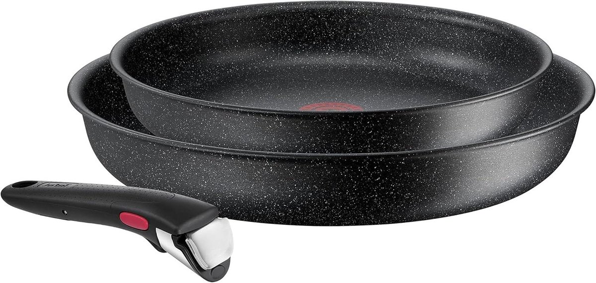 Pannenset - Kookgerei set - Veelzijdig koken - Afneembare handgreep - 3-delig - Zwart