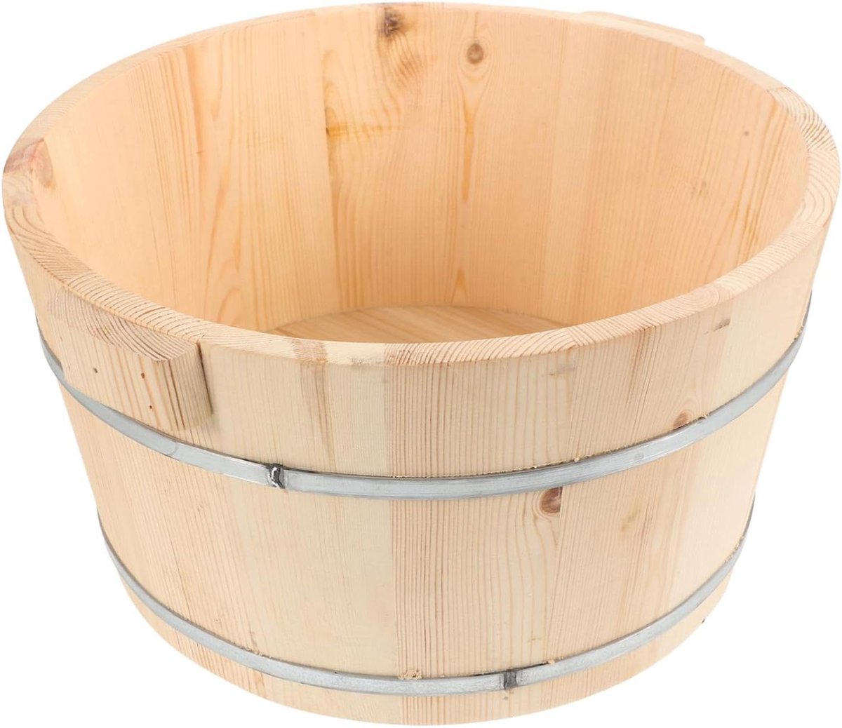Voetenbad Houten Kuip - Voetbad Spa - Ontspanning Thuis - Diep Ontwerp - 38.5 cm - Houtkleur