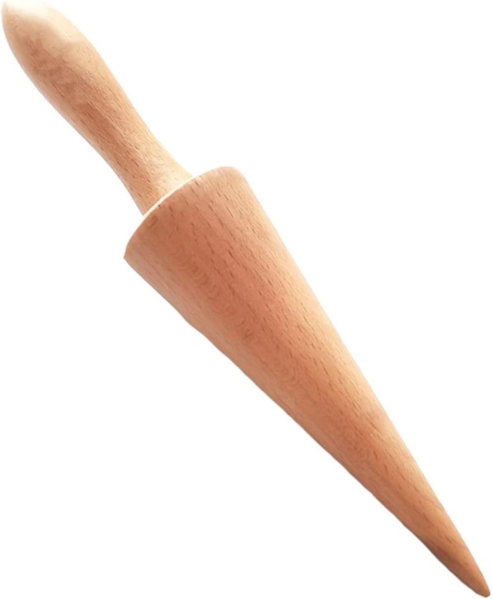 IJshoorn Maker - Wafel Kegel Vormer - Desserts Maken - Ergonomisch Handvat - 24 cm - Bruin