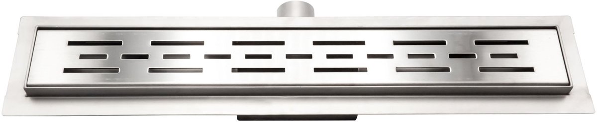 H&F Douchegoot RVS Flens 70 cm – Inclusief Uitneembaar Sifon en Haarfilter – Douchedrain Goot