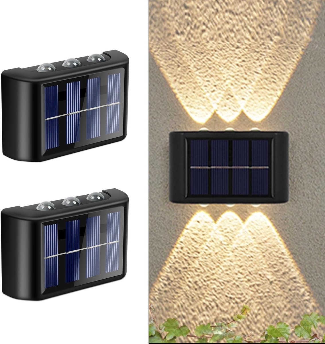 ONF3 - Zonne-energie Lampen - Instelbare Zonnelampen - Waterdichte Wandlamp - Buitenverlichting - Tuinlamp - IP65 Verlichting - Kabelloos
