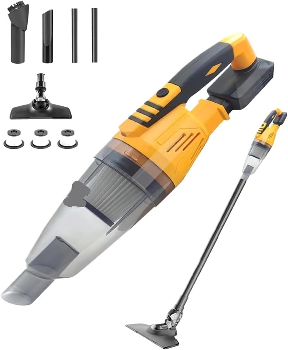 Draadloze Stofzuiger - Steelstofzuiger Krachtig - Snel Schoonmaken - 2-in-1 Ontwerp - 06 Liter
