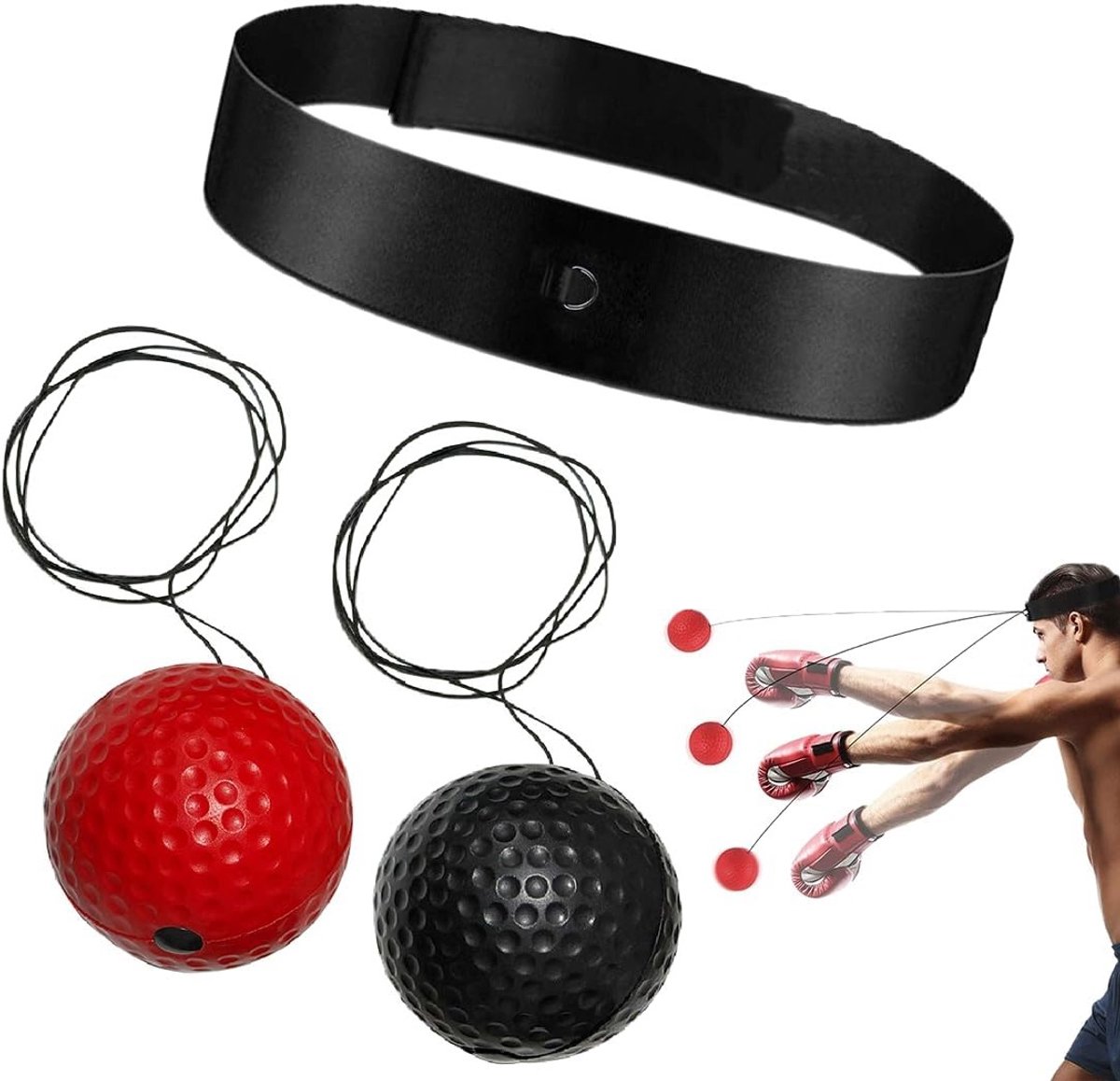 Reflexbal Boksen - Reactiebal Boksbal - Verbeteren Coördinatie - Veilig voor Beginners - 2 stuks - Niet gespecificeerd