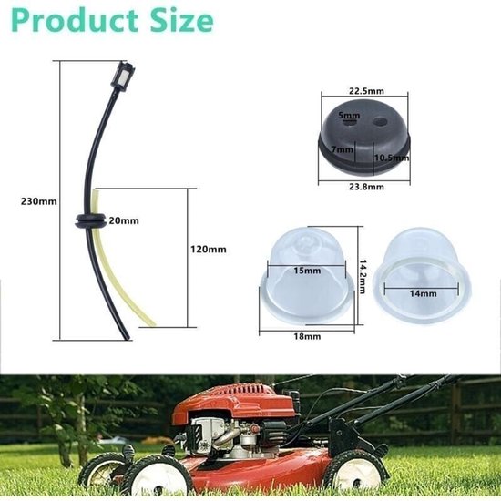 Brandstofslangenset geschikt voor Honda GX31, GX35, GX25 en GX22 bosmaaiers; universele brandstofslang + brandstoffilter + afdichtingen + startkogel motoraccessoires. — afbeelding 2
