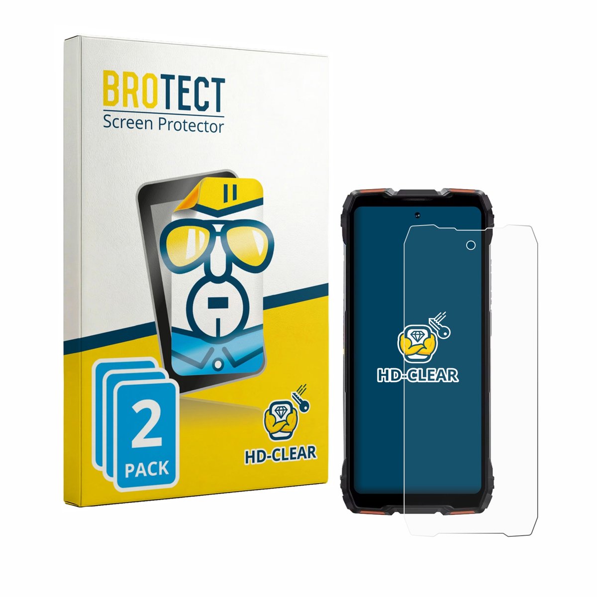 BROTECT - Screenprotector voor Blackview Rock 3 - Folie Beschermfolie transparant 2 Stuks