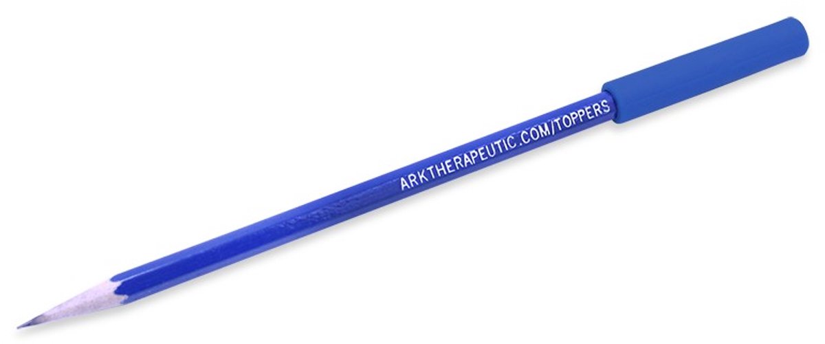 ARK Therapeutic bijtbestendige potlood bijt-topper donkerblauw standaard.