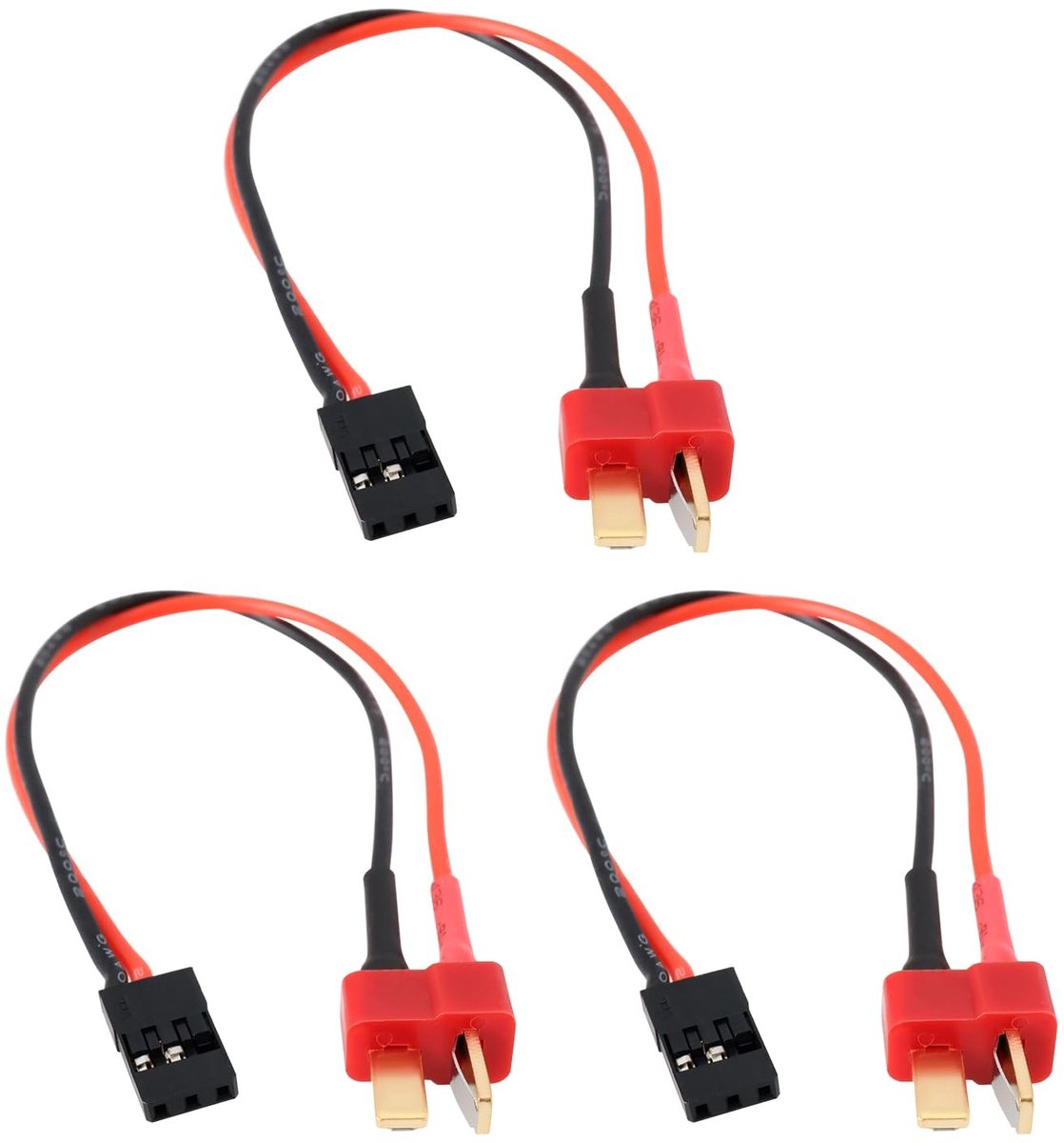 ONF3 - T-Plug naar JR Futaba Adapter Kabel - 15 cm - 3 Stuks - 20AWG - Compatibel met Buggy's - Ideaal voor RC voertuigen