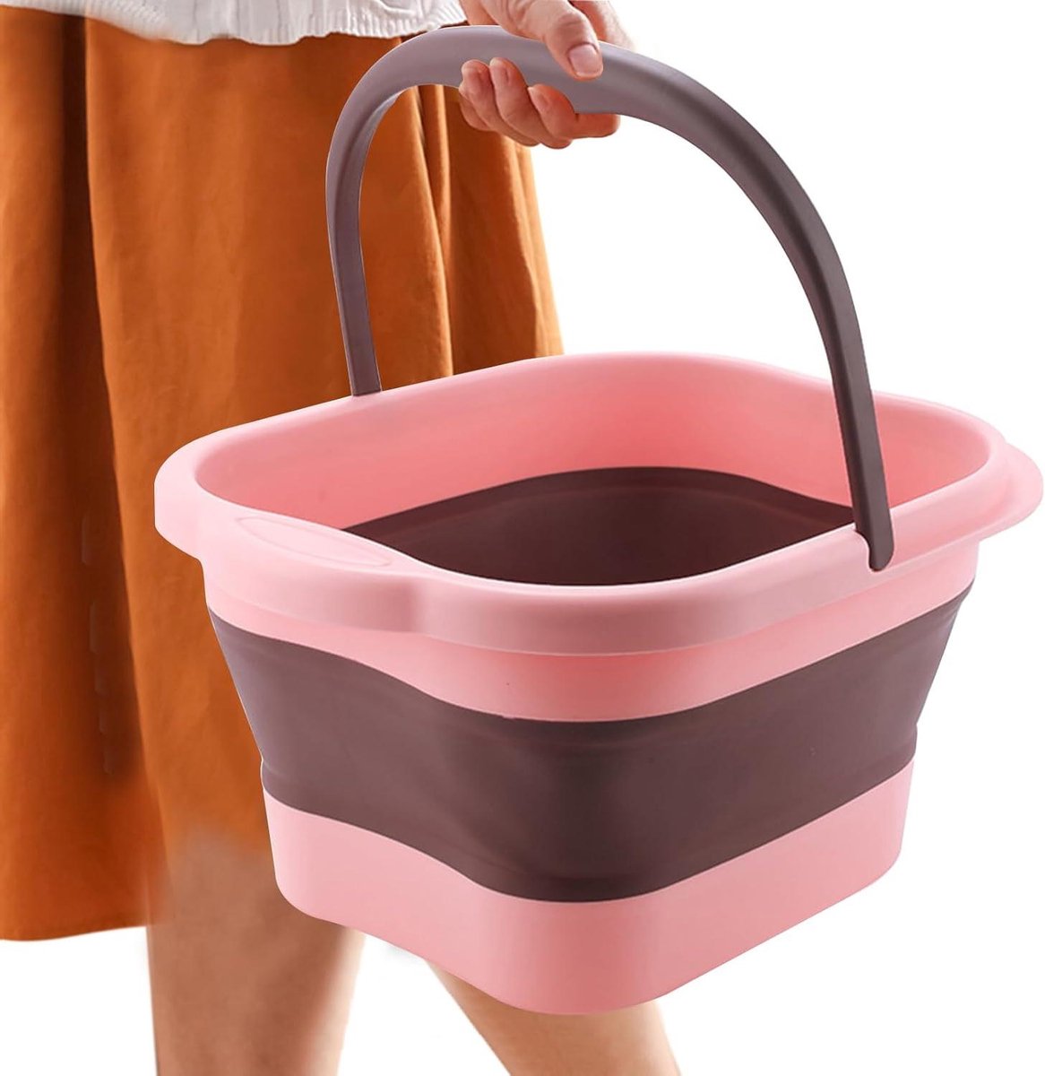Voetenbad - Voetenkuip - Ontspanning thuis - Inklapbaar ontwerp - 43 cm - Roze Paars