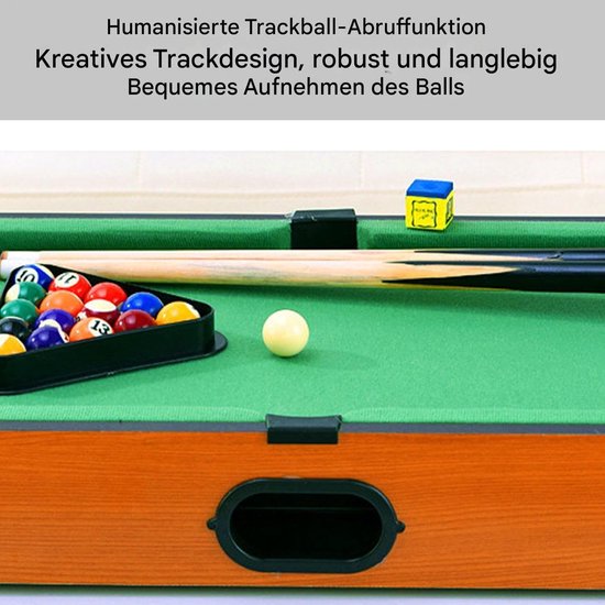Miniatuur Biljart - Draagbare Pooltafel - Indoor Entertainment - Compleet Speelset - 34 x 23 x 7.3 cm - Meerkleurig — afbeelding 3