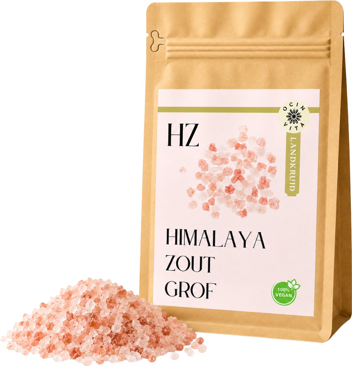 Himalayazout Grof 250g – 100% Puur Roze Himalaya Zout – Ongeraffineerd Kristalzout voor Zoutmolen, Koken, BBQ & Wellness – Ocin Vita