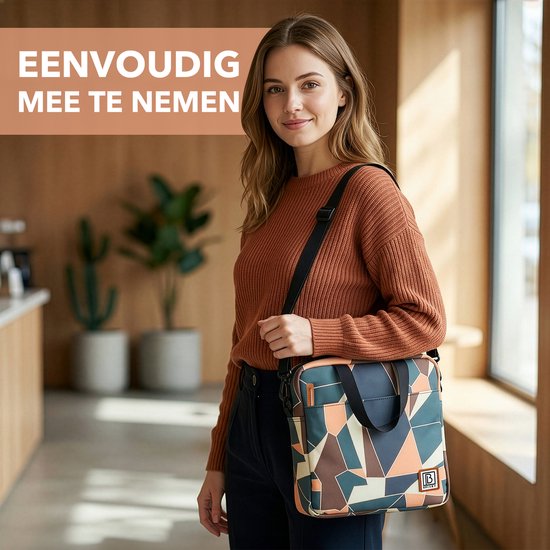 Brisby 4 Laags Geïsoleerde Koeltas - Lunchtas 7 liter - Abstract Colours van Brisby — afbeelding 5