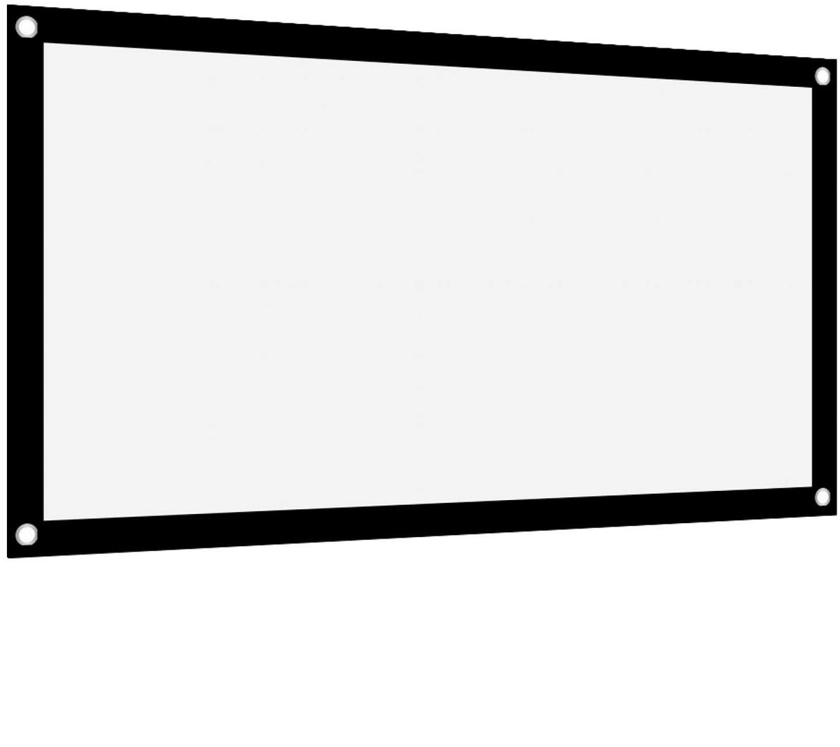 Allecto - Projectiescherm - Vouwbaar en Dubbellaags - HD Polyester - 120 inch - Geschikt voor Binnen en Buiten - Hoogwaardige Beeldkwaliteit - Zwart